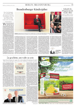 Tagesspiegel, 24. April 2015 - Verlag für Berlin