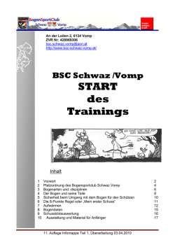 Infomappe Teil 1 - BSC / Schwaz / Vomp