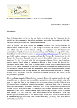 Information des Elternbeirats - M&auml;rz 2015