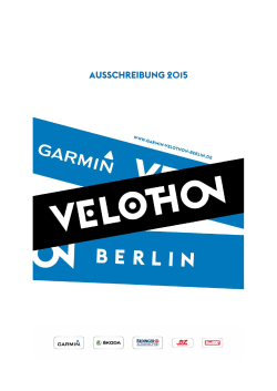 AUSSCHREIBUNG 2015 - Garmin Velothon Berlin