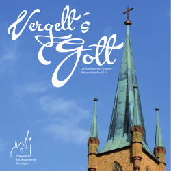 geht es zur Festschrift! - Evangelische Kirchengemeinde Hechingen