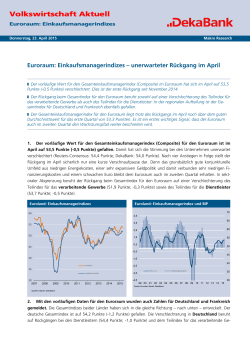 Euroraum: Einkaufsmanagerindizes – unerwarteter
