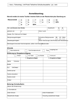 Anmeldeantrag - Realschule plus Saarburg