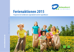 "Ferienaktionen 2015" zum
