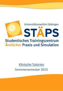 STÄPS Programm Sommersemester 2015