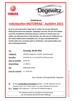 individuellen MOTORRAD - Ausfahrt 2015