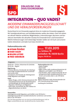 INTEGRATION &ndash; QUO VADIS?