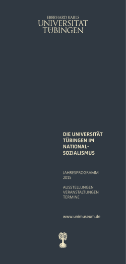 Die Universit&auml;t t&uuml;bingen im national- sozialismUs