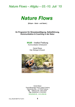 Nature Flows – Allgäu – 03.-10. Juli `15