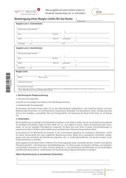 Beantragung eines Margin-Limits für das Konto