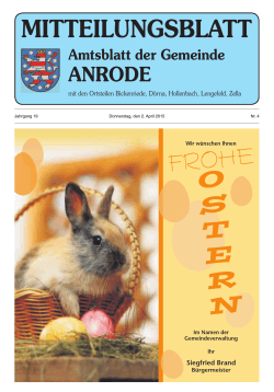 Amtsblatt - Gemeinde Anrode