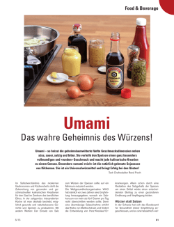 81 «Umami» — das wahre Geheimnis des Würzens!