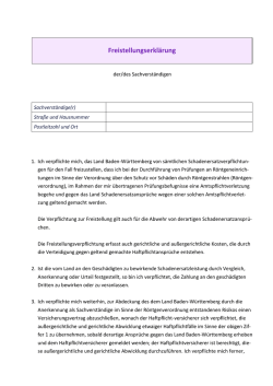 Erklärung zur Unabhängigkeit und Weisungsfreiheit