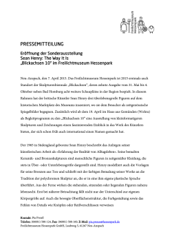 Pressemitteilung Freilichtmuseum Hessenpark, "Blickachsen 10"