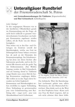 Unterallgäuer Rundbrief, April 2015