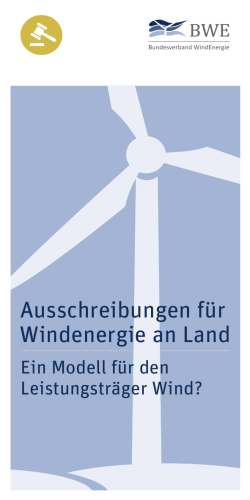 Ausschreibungen für Windenergie an Land