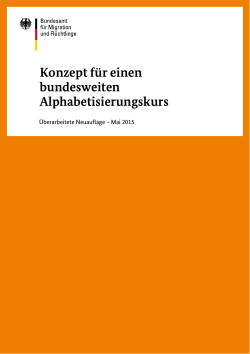 Konzept für einen bundesweiten Alphabetisierungskurs