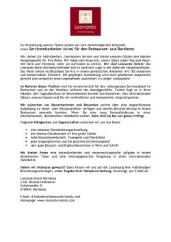 einen Servicemitarbeiter (w/m) f&uuml;r den Restaurant
