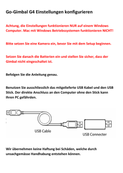 Go-Gimbal G4 Einstellungen konfigurieren