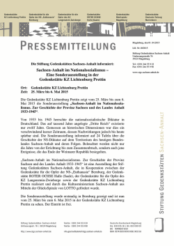 Eine Sonderausstellung in der Gedenkst&auml;tte KZ Lichtenburg Prettin