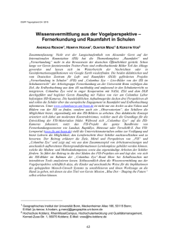 Fernerkundung und Raumfahrt in Schulen