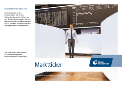 Investmentticker M&auml;rkte 24. Kalenderwoche