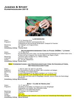 J+S Kurse 2015