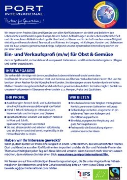 Ein- und Verkaufsprofi (m/w) f&uuml;r Obst & Gem&uuml;se