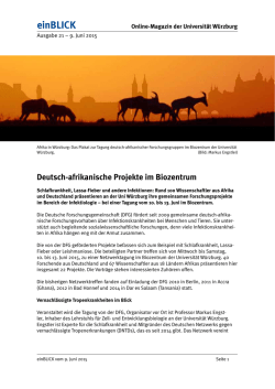 einBLICK als PDF - Universit&auml;t W&uuml;rzburg