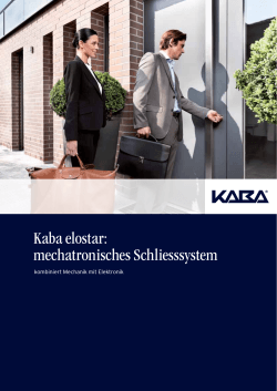 Kaba elostar: mechatronisches Schliesssystem