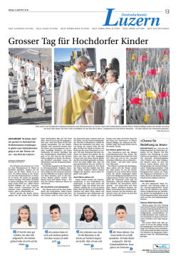 Grosser Tag f&uuml;r Hochdorfer Kinder