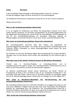 Hallo! Merhaba! In der Grundschule Westersburg gibt es
