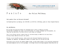 Fanbrief der Polizei Wolfsburg