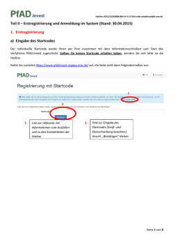 Handbuch PfAD.Invest teil 2: Registrierung &ndash; Anmeldung - d-NRW