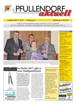 Im Herbst 2017 gibt es neue Stadtgeschichten