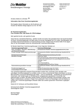 Information &uuml;ber Ihren Versicherungsberater Die