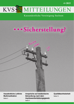 Ausgabe 04/2015 - Kassenärztliche Vereinigung Sachsen