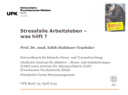 Stress - Universitäre Psychiatrische Kliniken Basel