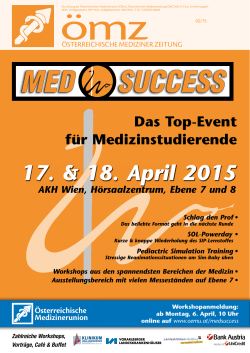 Messezeitung 2015 - Österreichische Medizinerunion (ÖMU)