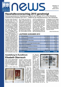 Infoblatt News Nr. 1 - J&auml;nner 2015 (PDF 446 KB)