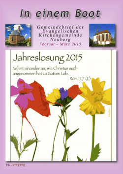 In einem Boot - Kirche Neuberg
