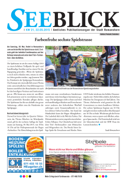 Seeblick-Ausgabe vom 20.05.2015