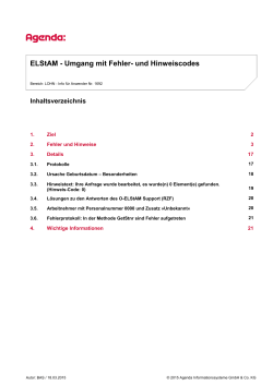 ELStAM - Umgang mit Fehler