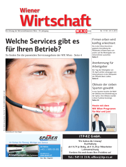 Welche Services gibt es für Ihren Betrieb?