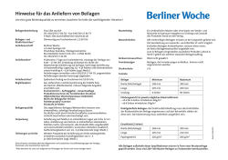 Beilagen 2015 - BERLINER WOCHE