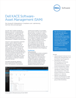 Dell KACE Software- Asset Management (SAM)