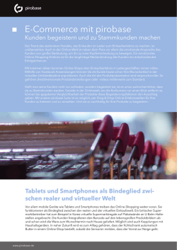 E-Commerce mit pirobase