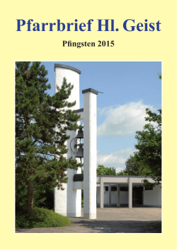 Pfingsten 2015 - Pfarrei Heilig Geist
