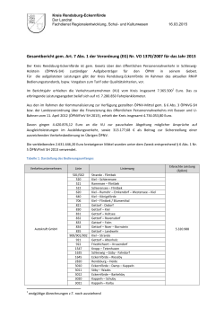 Gesamtbericht VO 1370/2007 - Kreis Rendsburg