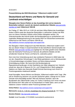 Deutschland soll Herero und Nama für Genozid und Landraub